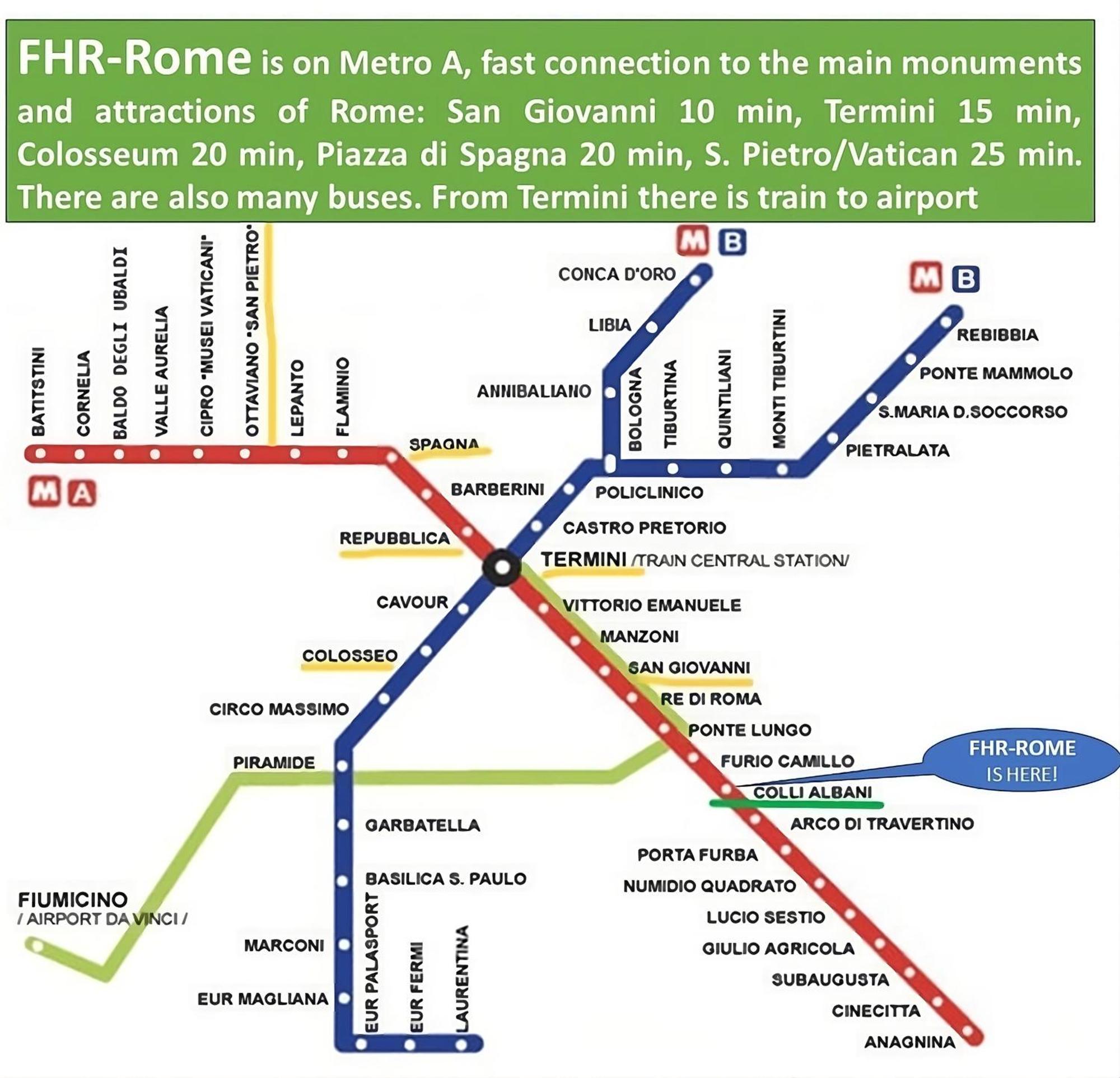 Frank Host Roma Lux , Metro A A 50 M, Simple Check-In Con Codice A Qualsiasi Orario Leilighet Eksteriør bilde